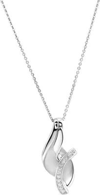 Produktbild von Zeeme Silber Anhänger mit Kette 925/- Sterling Silber 42+3cm weiß Zirkonia weiß 500245530