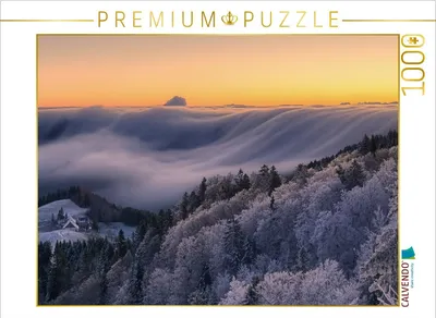 Produktbild von CALVENDO Puzzle Nebelwelle Belchenflue, Baselbiet | 1000 Teile Lege-Größe 64x48cm Foto-Puzzle für glückliche Stunden