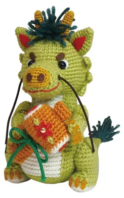 Produktbild von Olympus Amigurumi-Häkelset: Drache mit Glückshammer von Hiromi Fukumura