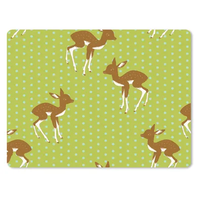 Produktbild von MuchoWow® Mauspad Mousepad Muster - Hirsche - Punkte 23x19 cm - Mousepads - Maus Mat - Pad - Mausunterlage - Schreibtischunterlage - Mauspad