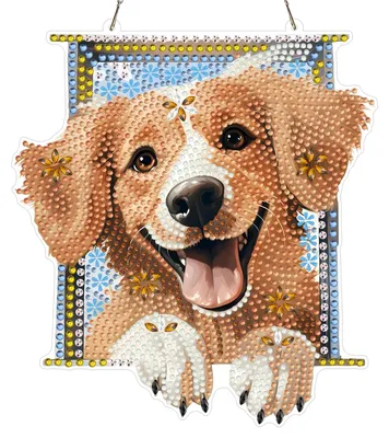 Diamond Painting Set mit Kette, Tiermotiv, 20 x 20 cm, Acryl