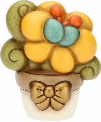 Produktbild von THUN Figur 'Vase mit Pflanze gelb, mittel' 2023