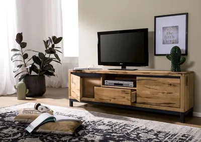 Produktbild von MASSIVMOEBEL24 TV-Board Wildeiche 170x40x56 natur geölt VILLANDERS #113