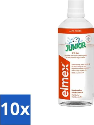 Image de Bain de bouche Elmex Junior (5-12 ans) 400 ml - paquet avantageux - 10 pièces