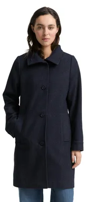 Produktbild von Tom Tailor Damen Wollmantel mit Stehkragen