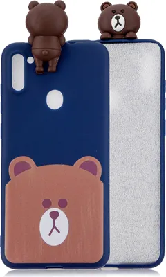 Produktbild von Für Samsung A11 Soft TPU Back Cover 3D Cartoon Malerei Handy Case Shell Little Bear
