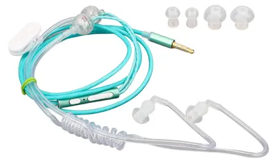 Image de Écouteurs intra-auriculaires avec câble, ergonomiques, sans rayonnement, réduction du bruit, portables, casque binaural 3,5 mm pour ordinateur portable, tablette, couleur verte