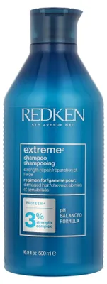 Imagen del producto de Champú Redken EXTREME, para mujeres, uso profesional, champú para cabello dañado, apto para todo tipo de color, 500 ml