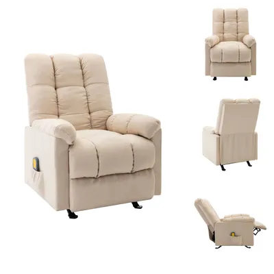 Produktbild von vidaXL Massagesessel Creme Stoff -  Massagesessel