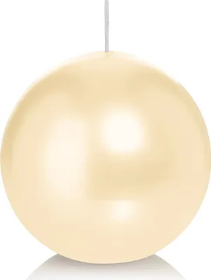 Produktbild von Wiedemann Kerzen Kugelkerzen Champagner Ø 100 mm, 6 Stück, rußarm, tropffrei, hochwertiger Docht