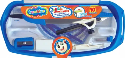 Produktbild von Geometrisches Set mit Zirkel 10-teilig Bambino