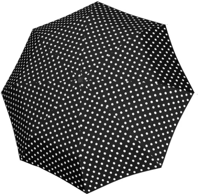 Produktbild von Doppler Fiber Magic Black & White Automatik Regenschirm Duomatic Schirm 7441465BW, Farbe:Dots