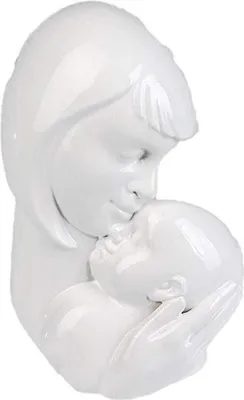 Productafbeelding van formano sculptuur, moeder met kind, wit, 31 cm