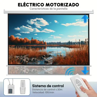 Obrázek produktu pro Projekční plátno - Plátno pro projektor - Elektrické plátno - 3,05 metru