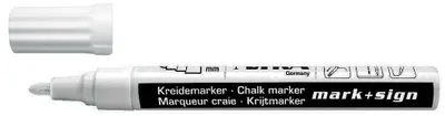 Produktbild von Weißer, leicht abwischbarer Flüssigkreidemarker 2–4 mm