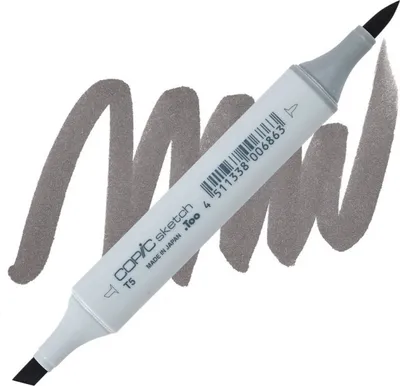 Immagine prodotto di COPIC Sketch bifacciale Pennello e scalpello, T5 Toner grigio 5