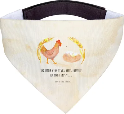 Produktbild von Mr. & Mrs. Panda Hunde-Halstuch Huhn Stolz - Vintage - Geschenk, Bauernhof, Halstuch, Spruch, Geburt, Hund, Hühner, Hundehalstuch, Tuch, Für Hunde, Henne, Hof