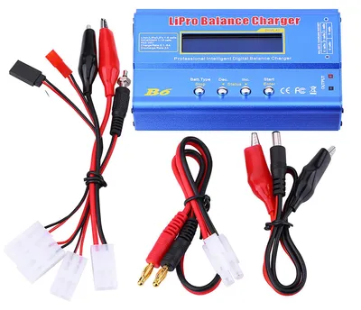Imagen del producto de Batería RC LiPo, digital, cargador equilibrado, accesorios para mando a distancia con cables, conector Tamiya