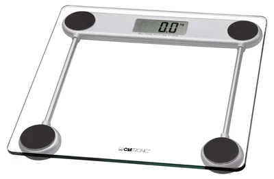 Zdjęcie produktu dla Clatronic PW 3368, Elektroniczna waga osobista, 150 kg, 100 g, Biały, 2,5 kg, Szkło