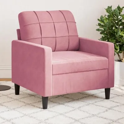 Produktbild von Rosa Sessel aus Samt, 60 cm