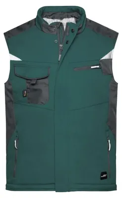Produktbild von James and Nicholson - Weste langlebig für Herren/Damen Uni LT2535 (M) (Dunkelgrün/Schwarz)