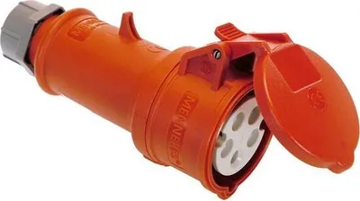 Productafbeelding van as-Schwabe Bals CEE-koppeling, 400V, 32A, rood, schroefklemmen, max. 6mm², IP44