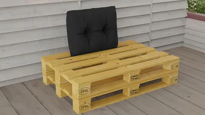 Produktbild von Palettenkissen Set WASSERDICHT Sitzkissen Rückenkissen 120 x 80 cm 60 x 40 cm NEU Größe und Farbe: 60 x 40 x 12 cm GRAU SCHWARZ