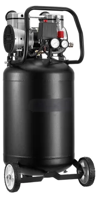 Immagine prodotto di Compressore d'aria da 50 litri, 1,5 kW, con una portata di 113 litri al minuto a 6,2 bar, pressione massima di 8 bar. Compressore senza olio, con serbatoio, dotato di ruote per il trasporto, ideale per la riparazione auto, gonfiaggio pneumatici, verniciatura a spruzzo e lavori di falegnameria