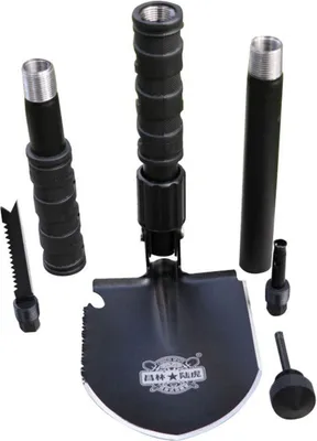 Produktbild von Survival Multifunktions Schaufel Kit Camping Outdoor Zelten Multitool Kohlenstoffstahl Rostschutz Klappspaten Wandern