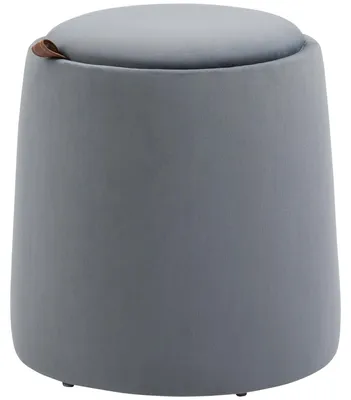 Immagine prodotto di Pouf HOMCOM 2 in 1 con vano portaoggetti e coperchio rimovibile, grigio