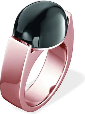 Produktbild von 011642G48, 011642G49, 011642G50, 011642G51, 011642G52, 011642G53 Ring mit Onyx rosè vergoldet poliert XEN