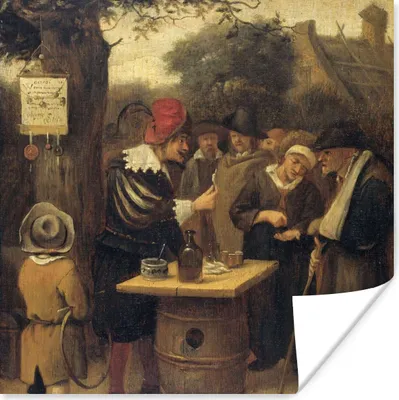 Produktbild von MuchoWow® Poster Der Quacksalber - Jan Steen 50x50 cm - Wohnzimmerdekoration