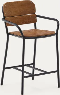 Produktbild von 2er Set Algueret Hocker aus massivem Eukalyptusholz