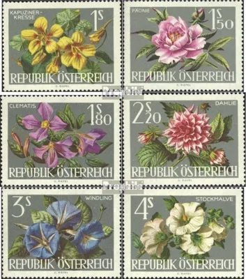 Produktbild von Briefmarken Österreich 1964 Mi 1145-1150 (kompl.Ausg.) gestempelt Gartenschau