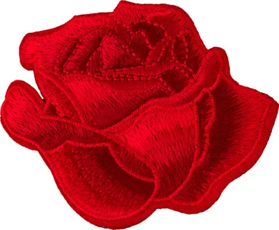 2 Rosen Aufbügler, Applikationen Zierapplikation, 78x65mm, dunkelrot
