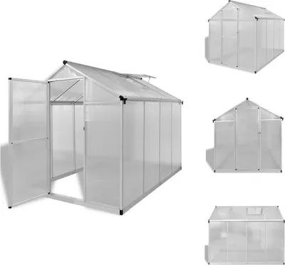 Immagine prodotto di vidaXL Serra con fondazione Alluminio rinforzato 4,6 m² - Serre