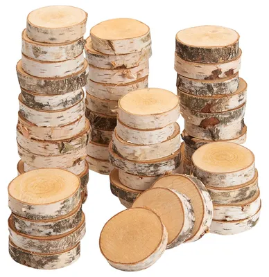 Produktbild von Baumscheiben 30 Stk. Dekoholz Holzscheiben Holzplatten 8 - 10 cm