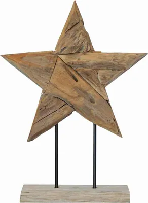Produktbild von vidaXL Weihnachtsstern Braun 43,5 x 13,5 x 59 cm Massivholz Teak