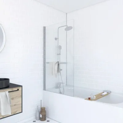 Obrázek produktu pro Vanová zástěna 1dílná Aurlane Prime Chrom 85x150 cm čiré sklo barva profilu chrom FAC274