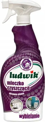 A bottle of Ludwik cleaning milk with a spray nozzle.
