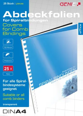 Productafbeelding van Genie 12385 GENIE Transparente Deckblätter A4 25 Stk