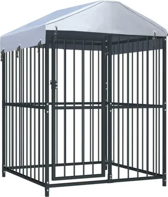 Zdjęcie produktu dla Kojec dla psa z zadaszeniem, 120 x 120 x 150 cm