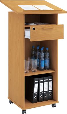 Meeta Schreibtisch , Schreibtisch 3 Regale und 1 Schublade Buche Nachbildung.