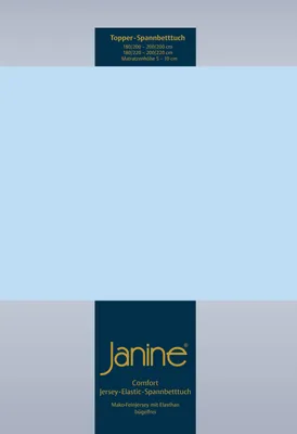 Produktbild von Janine Topper Comfort Jersey Spannbetttuch 90x190 cm - 100x220 cm hellblau