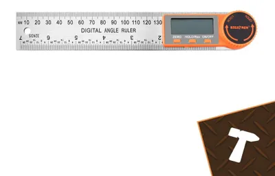 Immagine prodotto di Goniometro elettronico digitale con righello e display LCD - 200 mm, 360°