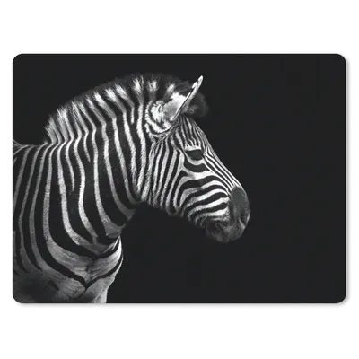 Produktbild von MuchoWow® Mauspad Mousepad Zebra - Schwarz - Weiß - Porträt - Tiere 40x30 cm - Mousepads - Maus Mat - Pad - Mausunterlage - Anti Rutsch