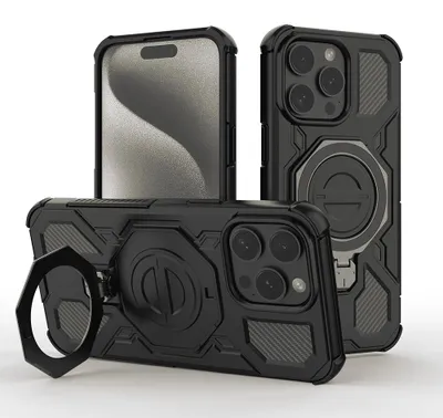 Obrázek produktu pro Techsuit – Carbon Shield PRO ochranné pouzdro pro iPhone 15 Pro – černé