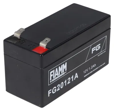 Produktbild von Fiamm FG20121A 12V 1,2Ah Abmessungen 97,0 x 42 x 59,0 mm, 4,8mm Faston Steckkontakte