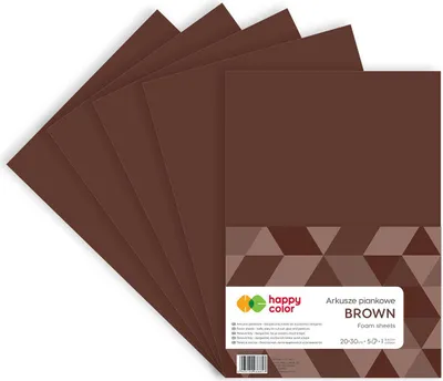 Immagine prodotto di Schiuma decorativa A4 marrone - 5 pz