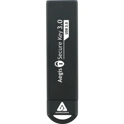 Produktbild von Apricorn Aegis Secure Key 3.0, 240 GB, USB Typ-A, 3.2 Gen 1 (3.1 Gen 1), 195 MB/s, Kappe, Schwarz